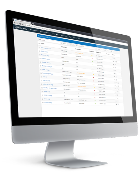 security policy management software screenshot