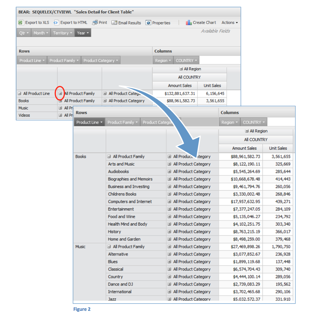 detailed data views