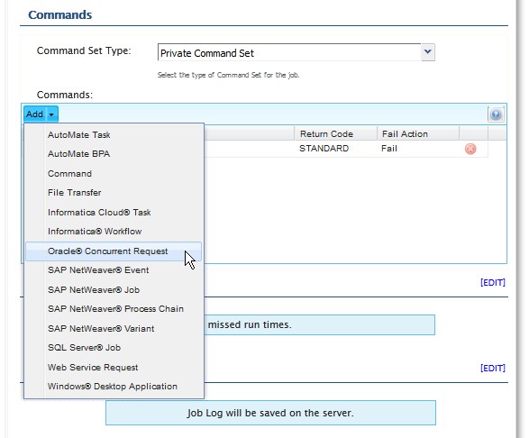 Skybot Scheduler running an Oracle concurrent request command
