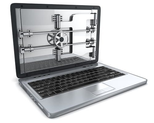 Laptop protected from attacks and breaches thanks to a secure, vault door over the screen