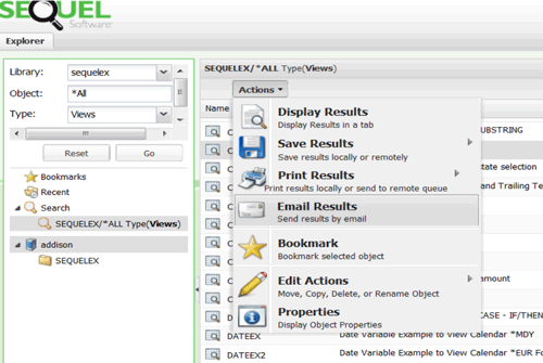 Easily-selected output options