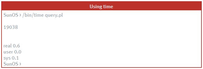 query.pl using time command