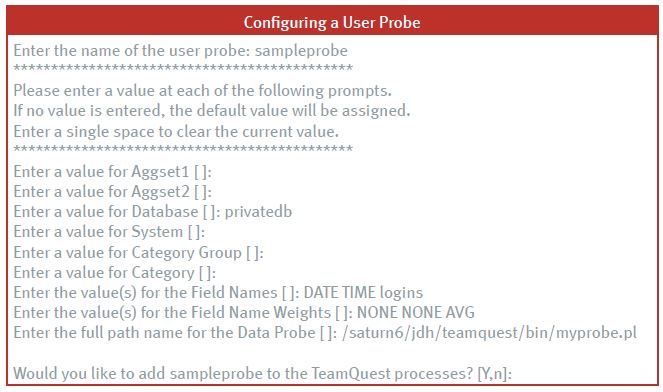 Configure user-defined probes