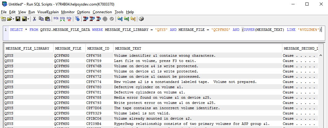 QSYS2.MESSAGE_FILE_DATA QSYS2.MESSAGE_FILE_DATA