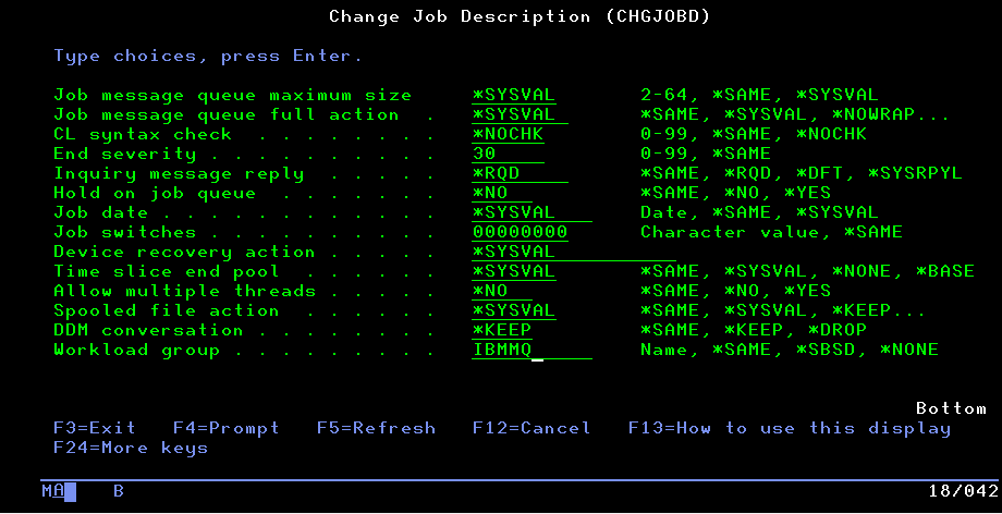 Workload Group parameter in IBM i 7.4 Workload Group parameter in IBM i 7.4