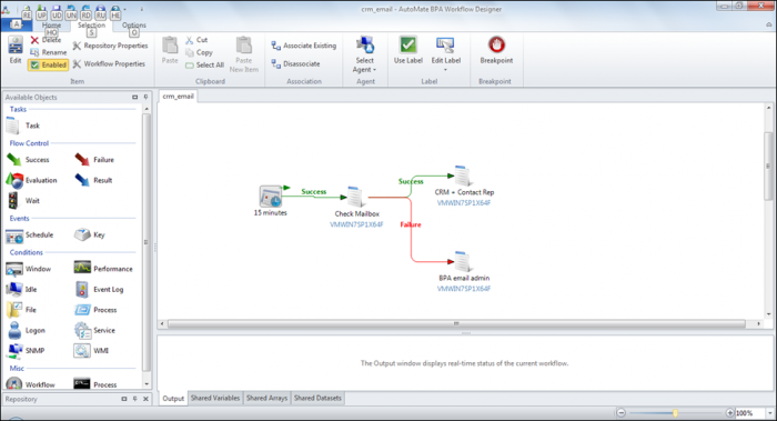 Task Elements in Automate BPA - Email and CRM Automation