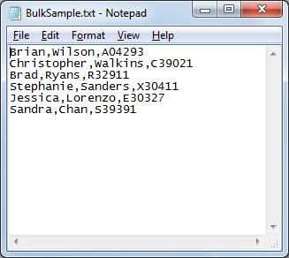 Bulk Sample txt Bulk Sample txt