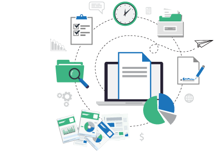 Manage documents, forms, data, signatures, and files with document management solutions