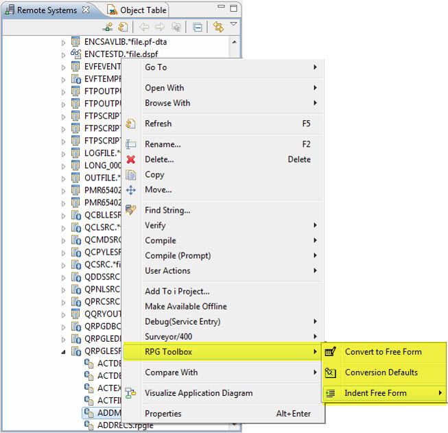 RDi Plugin to convert source into free form syntax