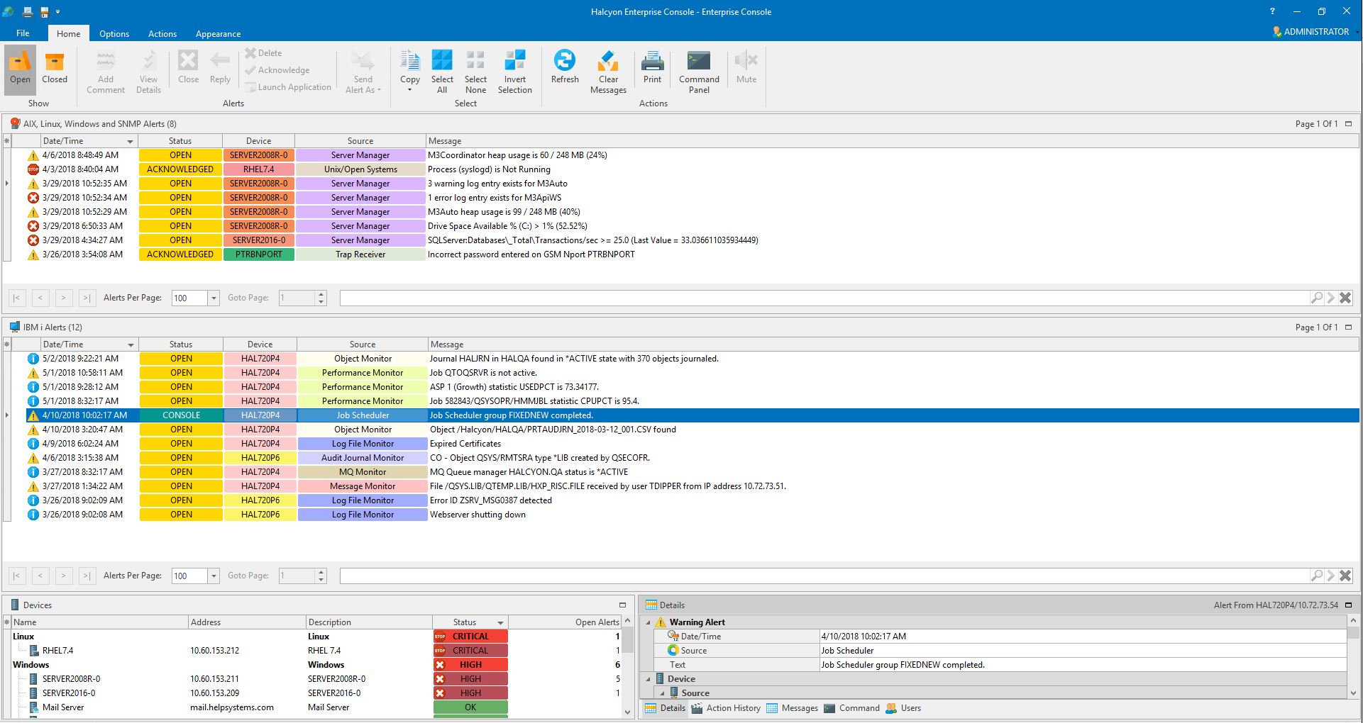 Open alerts in Enterprise Console Open alerts in Enterprise Console