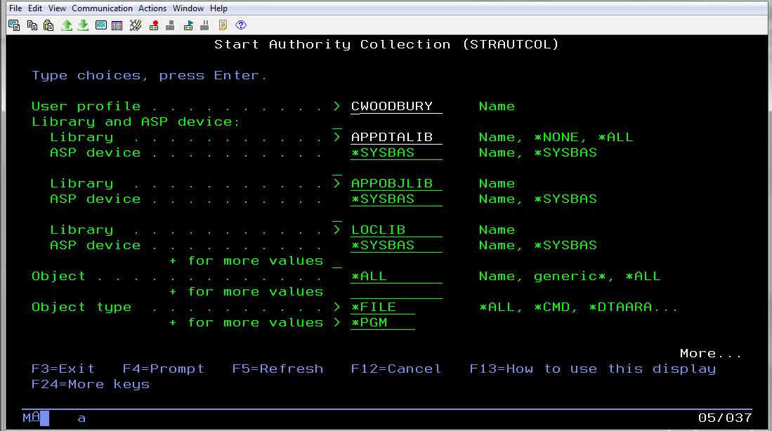 \"Start Authority Collection\" Command