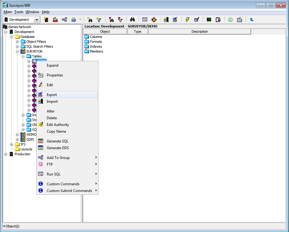 Surveyor/400 Data Export Surveyor/400 Data Export